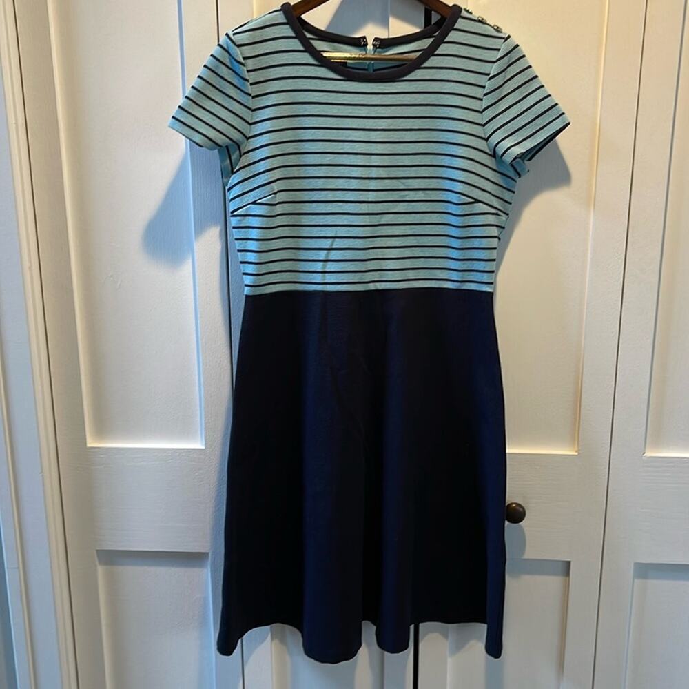 Talbots Blue Fit and Flare Knit Dress Size M